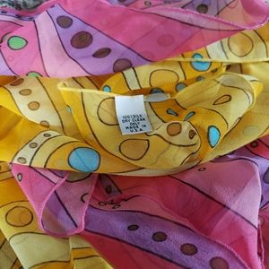 Set of 2 Elizabeth Gillett Vintage Silk Scarf